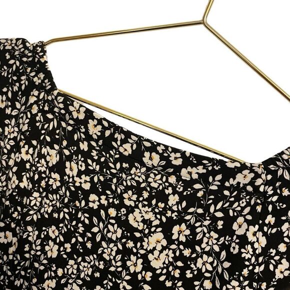 J. Jill Floral Print Button Front Square Neck Midi Dress Size XS - Picture 8 of 9